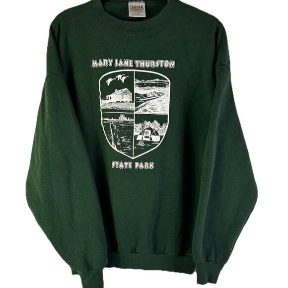Vintage 90s Crewneck Sweatshirt Mary Jane Thurston State Park Nature - Picture 1 of 5